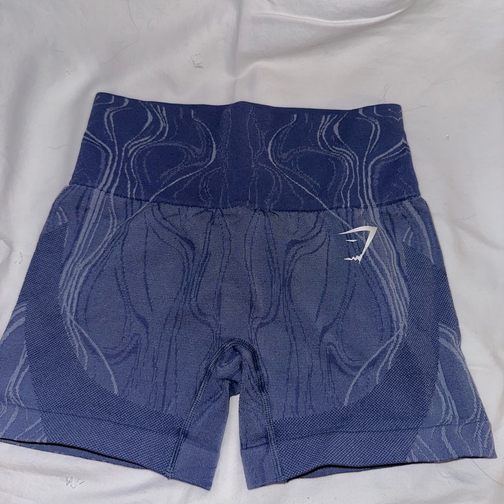Gymshark Navy Patterned Athletic Shorts